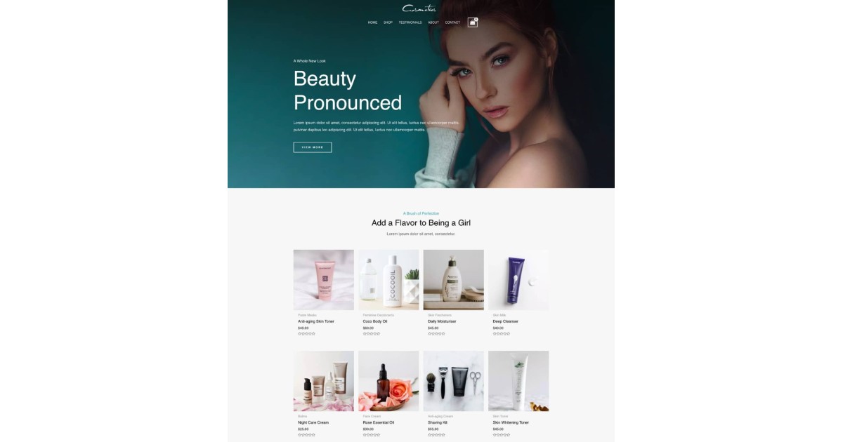 Premium Beauty Store E-Commerce-Website