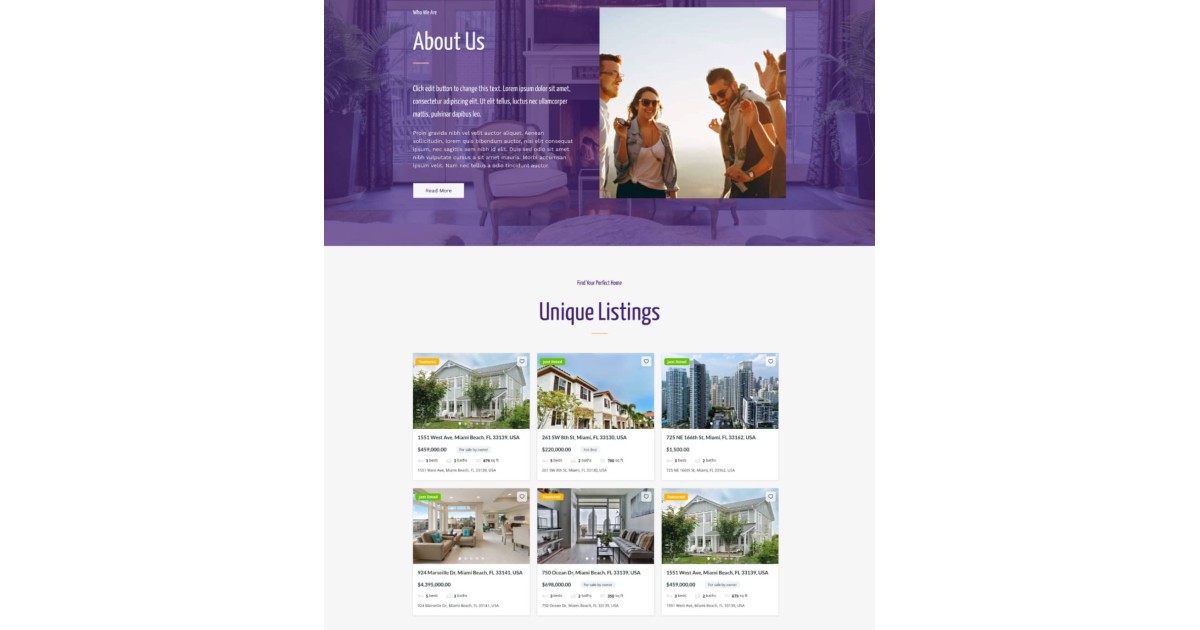 Estate Agent Website 1