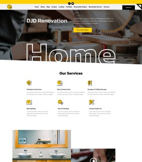 Webseite für Renovierungsunternehmen