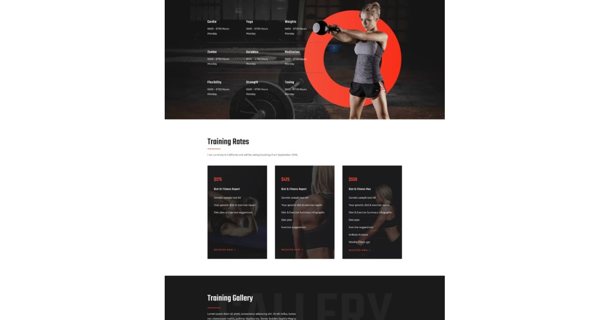 Personal Fitness Trainer Website 1