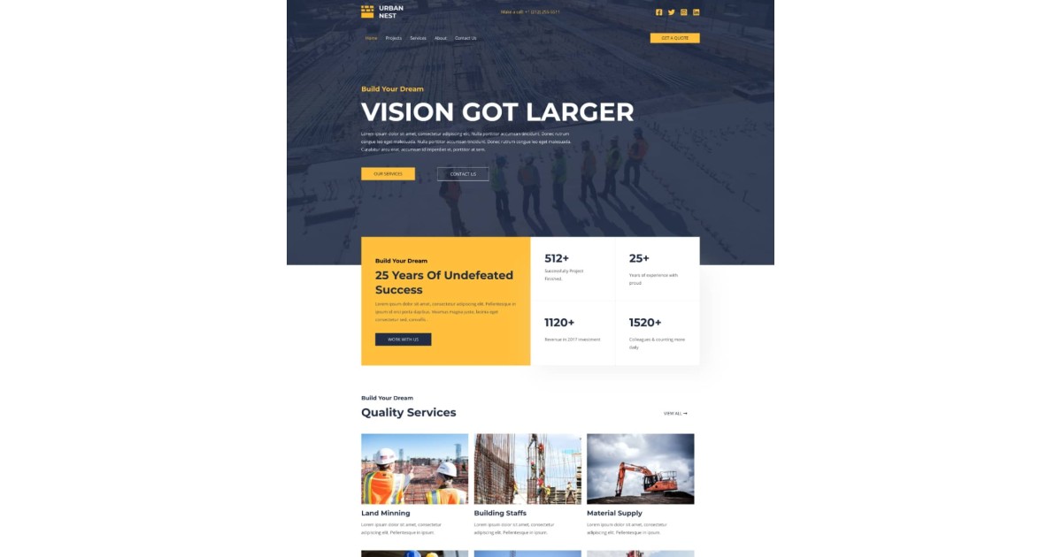 Construction Company Website