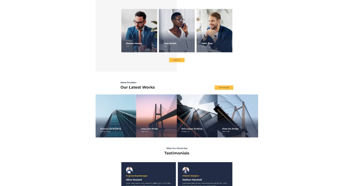 Construction Company Website 2