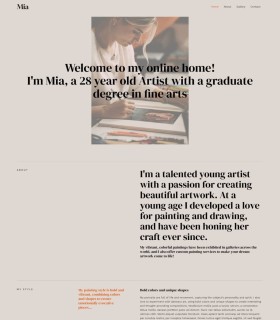 Künstler Portfolio Website